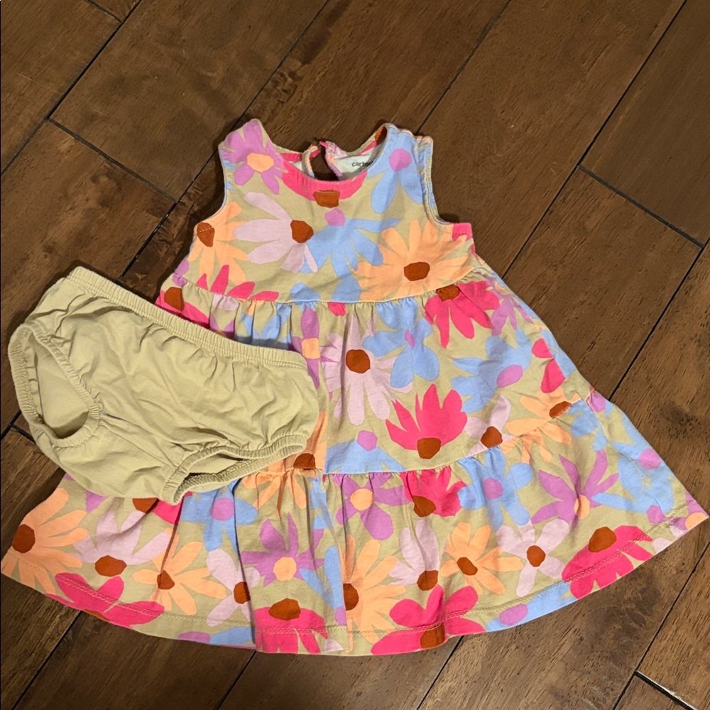Carter's Colorful Baby Dress with Bloomers